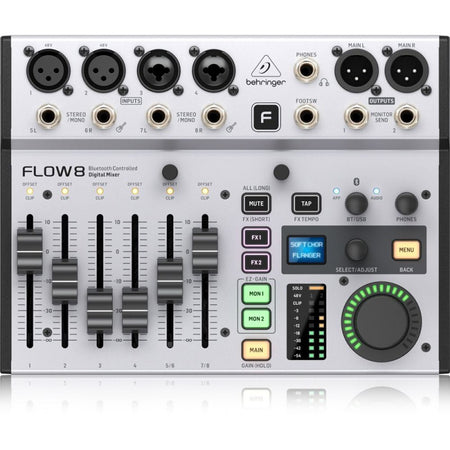 Behringer Flow 8 - Mezclador Digital de 8 Canales con Bluetooth y USB