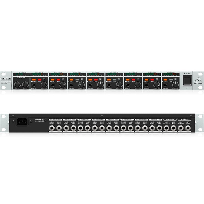Behringer POWERPLAY HA8000 V2 - Amplificador Auriculares 8 Canales