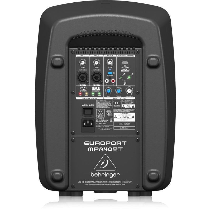 Behringer MPA40BT - Sistema PA Portátil