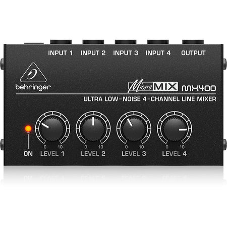 Behringer MX400 - Mezclador de línea ultracompacto de 4 canales
