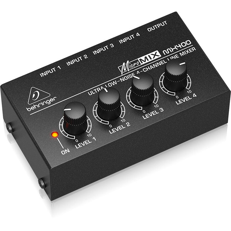 Behringer MX400 - Mezclador de línea ultracompacto de 4 canales