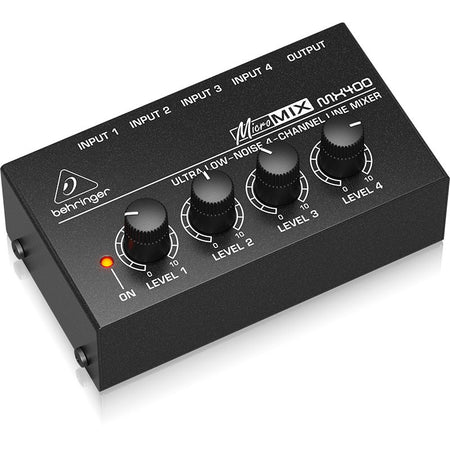 Behringer MX400 - Mezclador de línea ultracompacto de 4 canales