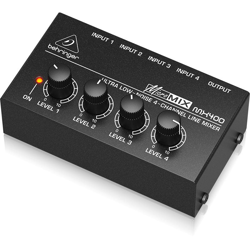 Behringer MX400 - Mezclador de línea ultracompacto de 4 canales