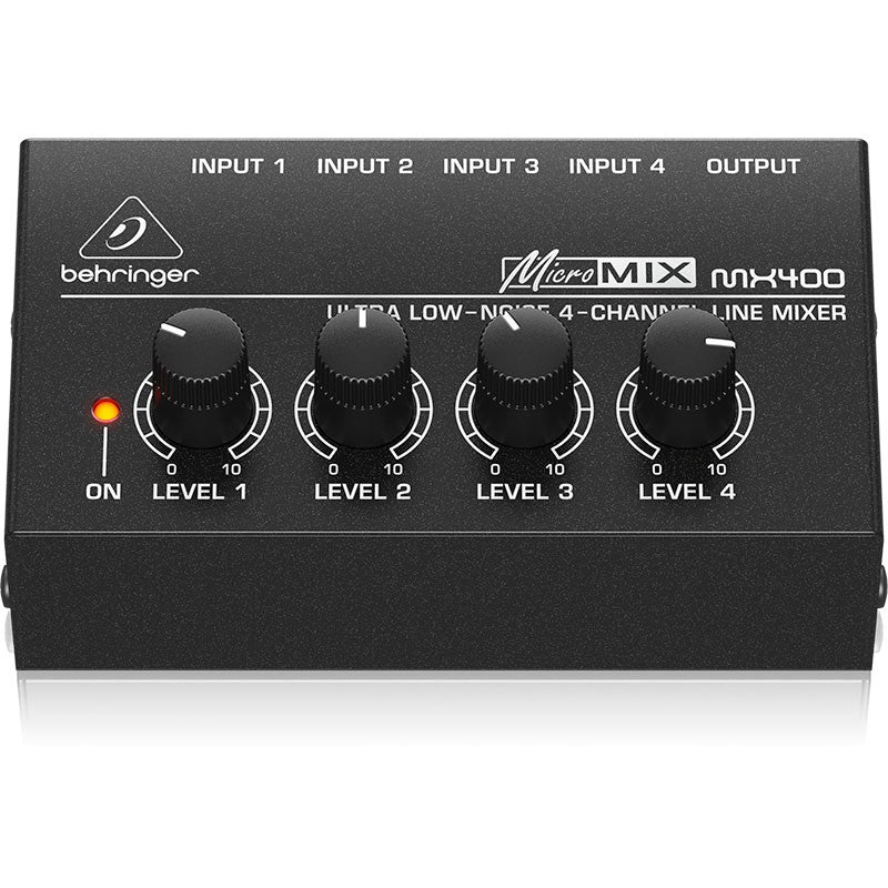 Behringer MX400 - Mezclador de línea ultracompacto de 4 canales