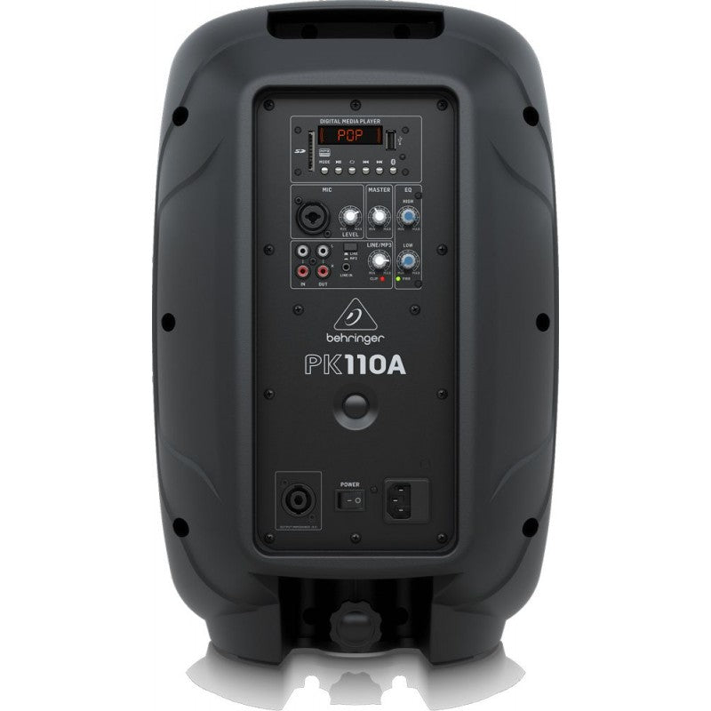 Behringer PK110A - Altavoz activo PA de 10 pulgadas con Bluetooth, reproductor multimedia y mezclador integrado