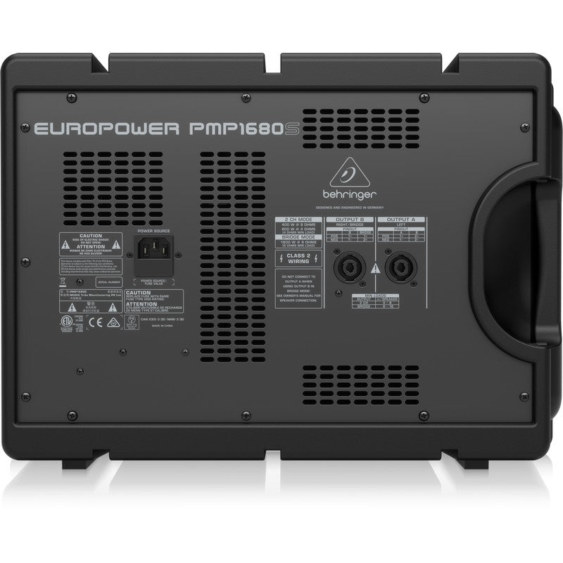 Behringer PMP1680S - Mezclador Amplificado 10 Canales 1600W