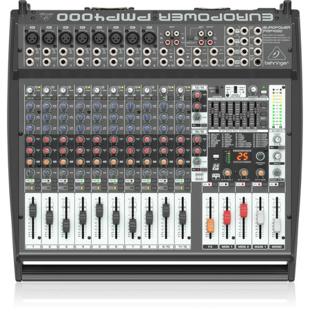 Behringer PMP4000 - Mezclador Amplificado de 1600 W y 16 Canales