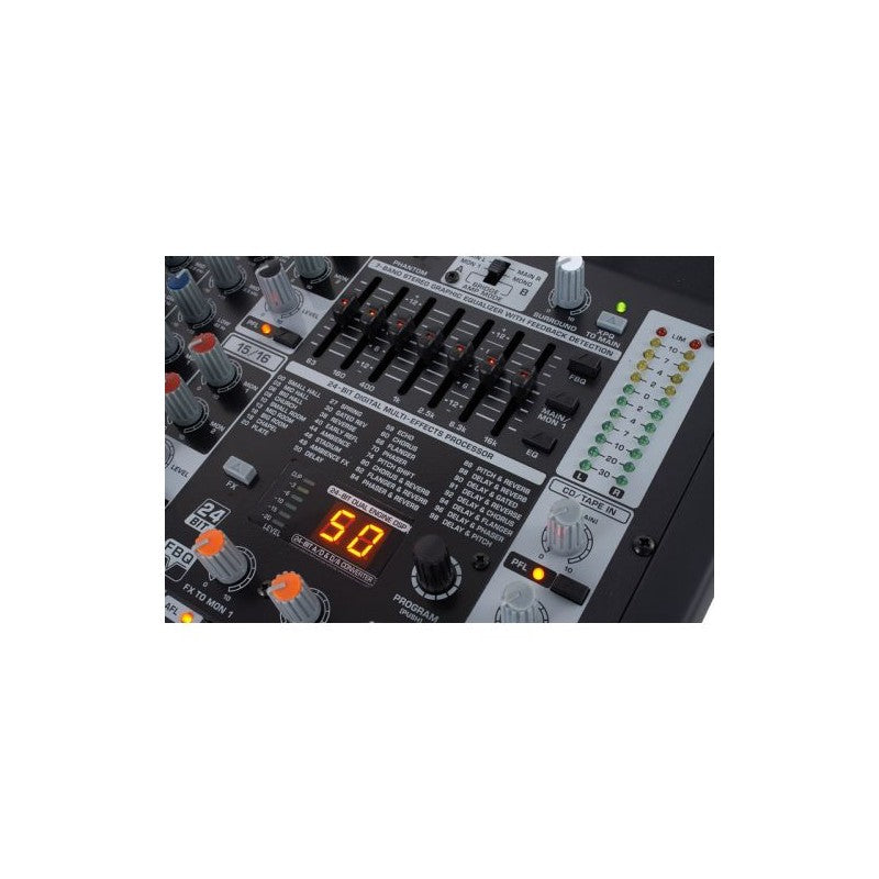 Behringer PMP4000 - Mezclador Amplificado de 1600 W y 16 Canales