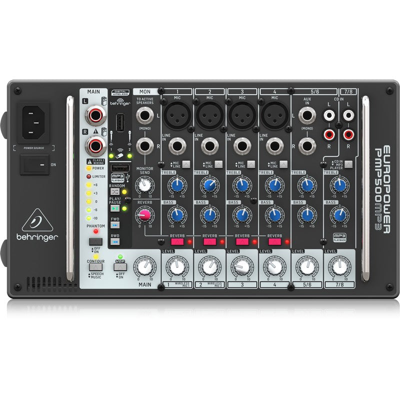 Behringer PMP500MP3 Mezclador Amplificado - 8 Canales 500W