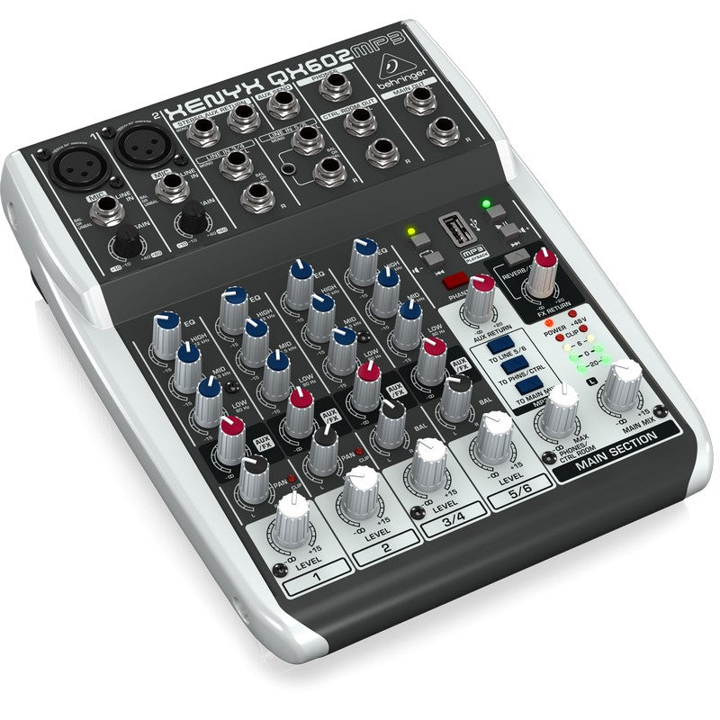 Behringer QX602MP3 - Mezclador Analógico 6 Canales con Efectos