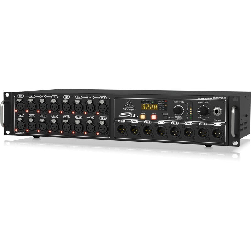 Behringer S16 - Caja de escenario digital de 16 entradas