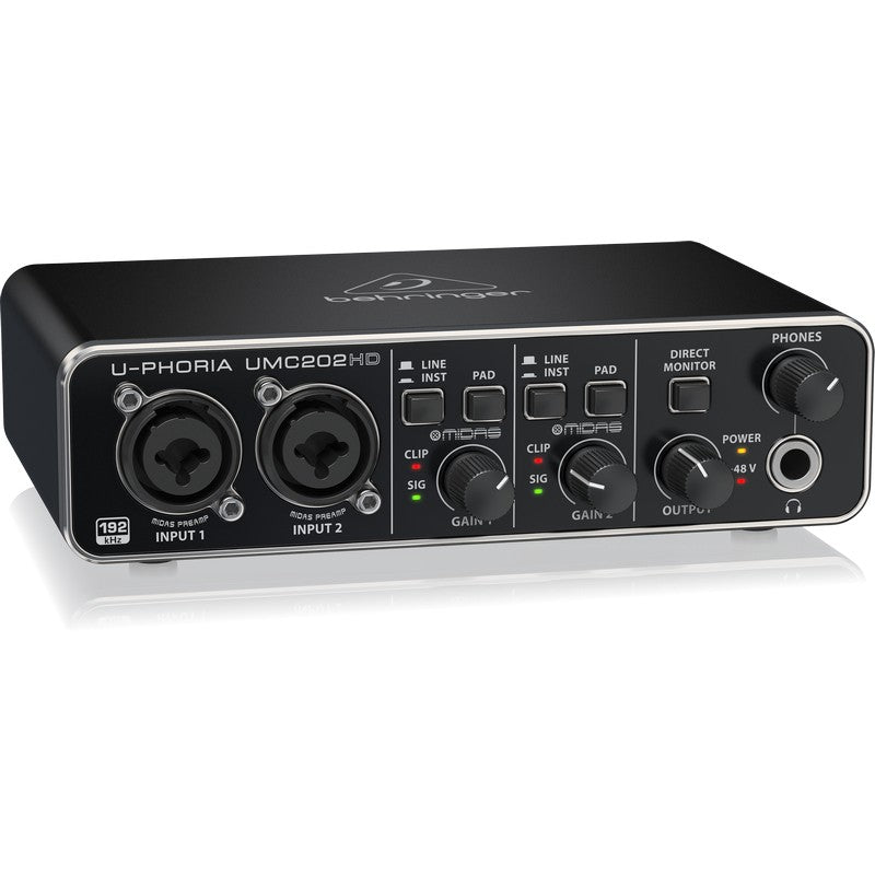 Behringer UMC202HD - Interfaz de Audio USB 2x2 de 192 kHz