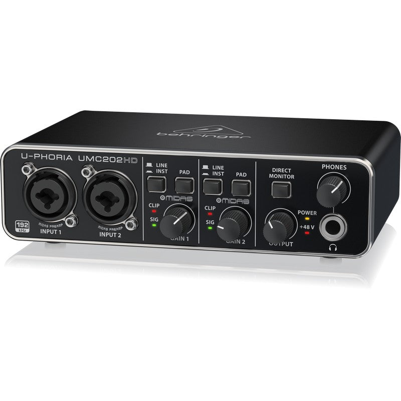 Behringer UMC202HD - Interfaz de Audio USB 2x2 de 192 kHz