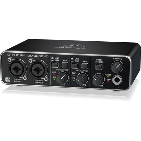 Behringer UMC202HD - Interfaz de Audio USB 2x2 de 192 kHz
