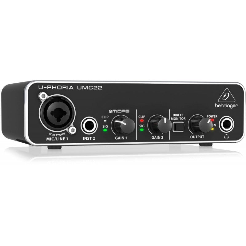 Behringer UMC22 U-PHORIA - Interfaz de Audio USB 2x2