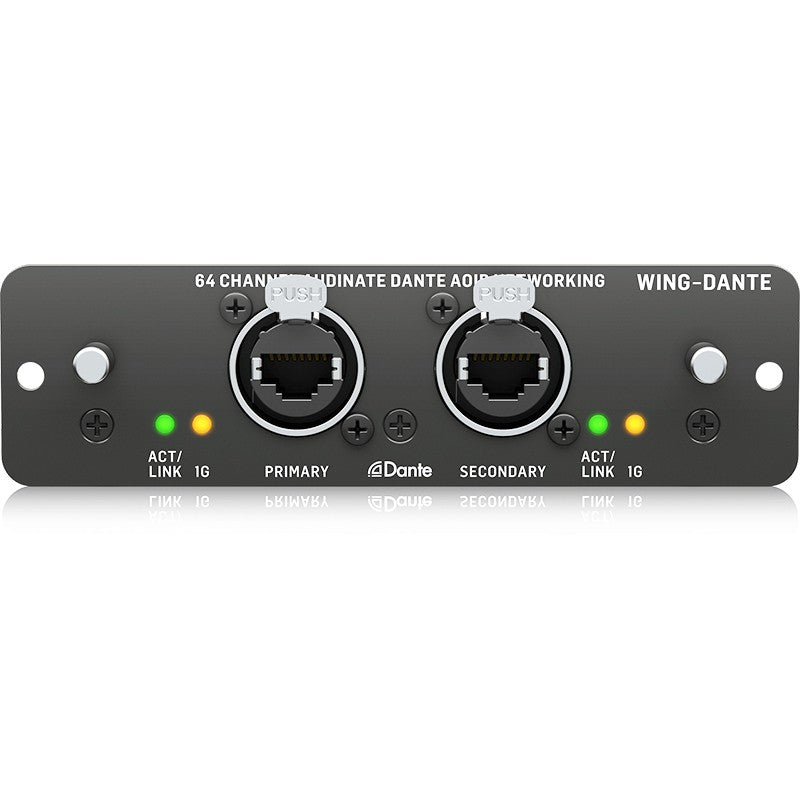 Behringer WING-DANTE - Tarjeta de Expansión de Red AoIP de 64x64 Canales