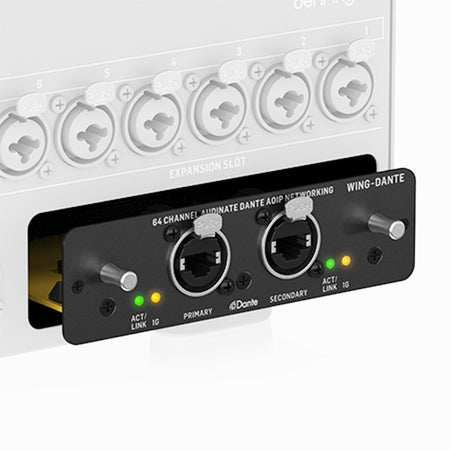 Behringer WING-DANTE - Tarjeta de Expansión de Red AoIP de 64x64 Canales