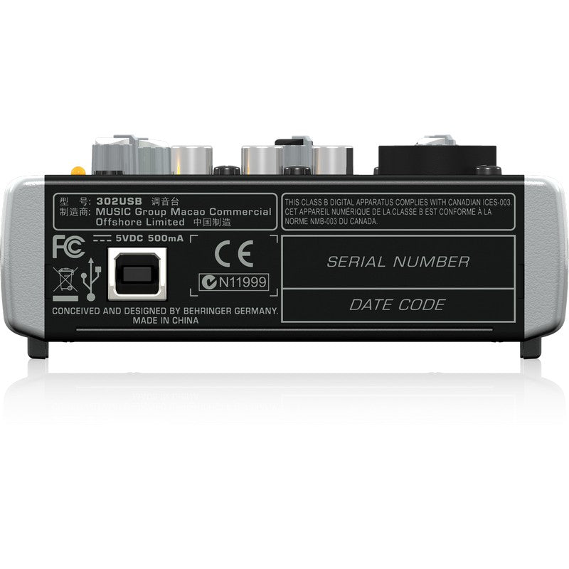 Behringer XENYX 302-USB - Mezclador Analógico de 5 Canales