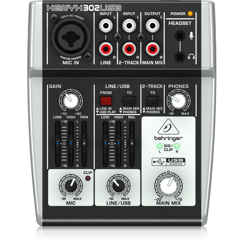Behringer XENYX 302-USB - Mezclador Analógico de 5 Canales