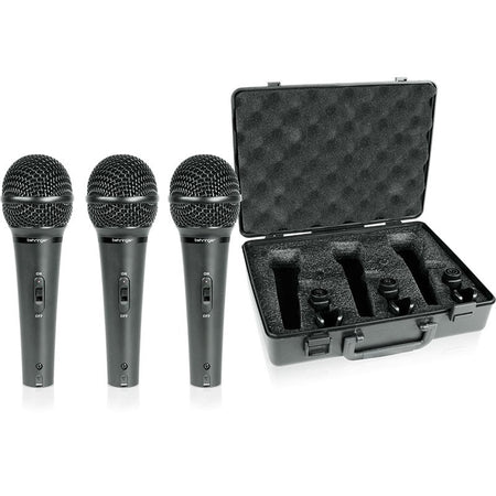 Behringer XM1800S - Set de 3 Micrófonos Dinámicos de Mano