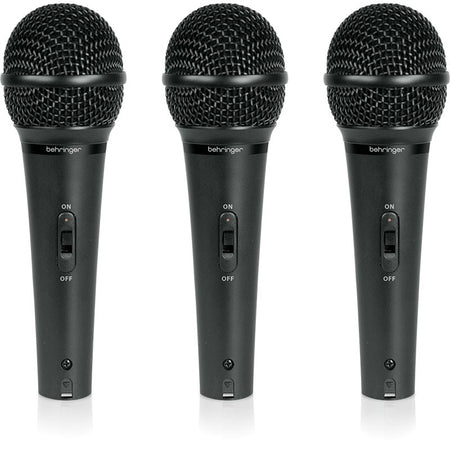 Behringer XM1800S - Set de 3 Micrófonos Dinámicos de Mano
