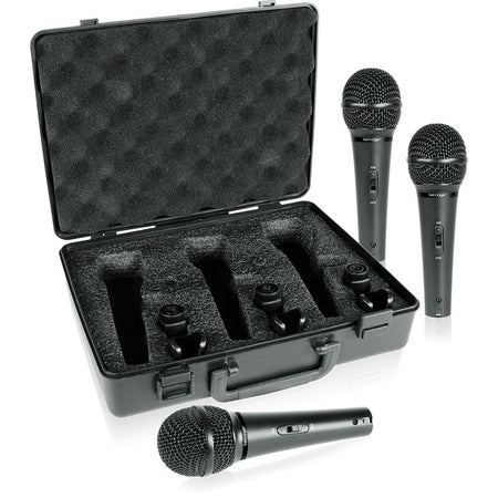 Behringer XM1800S - Set de 3 Micrófonos Dinámicos de Mano