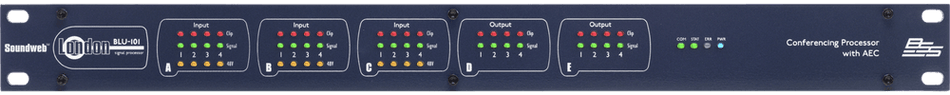 BSS BLU-101 - Procesador de conferencias con AEC (12×8, BLU link)