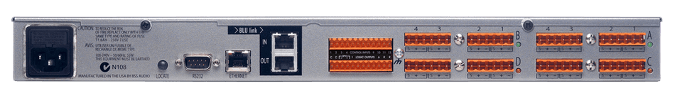 BSS BLU-120 - Expansor de E/S modular con BLU link (4 ranuras, 1U, EN 54-16)