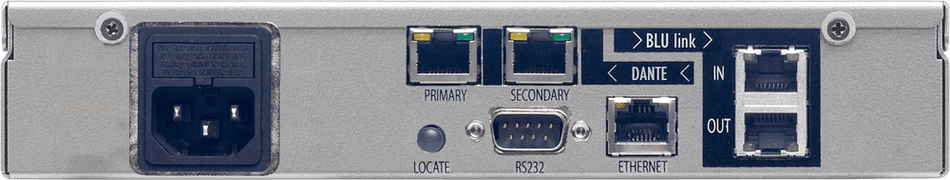 BSS BLU-DAN (BLU-DA) - Puente Dante™/AES67 a BLU link, 64×64, 1U medio rack