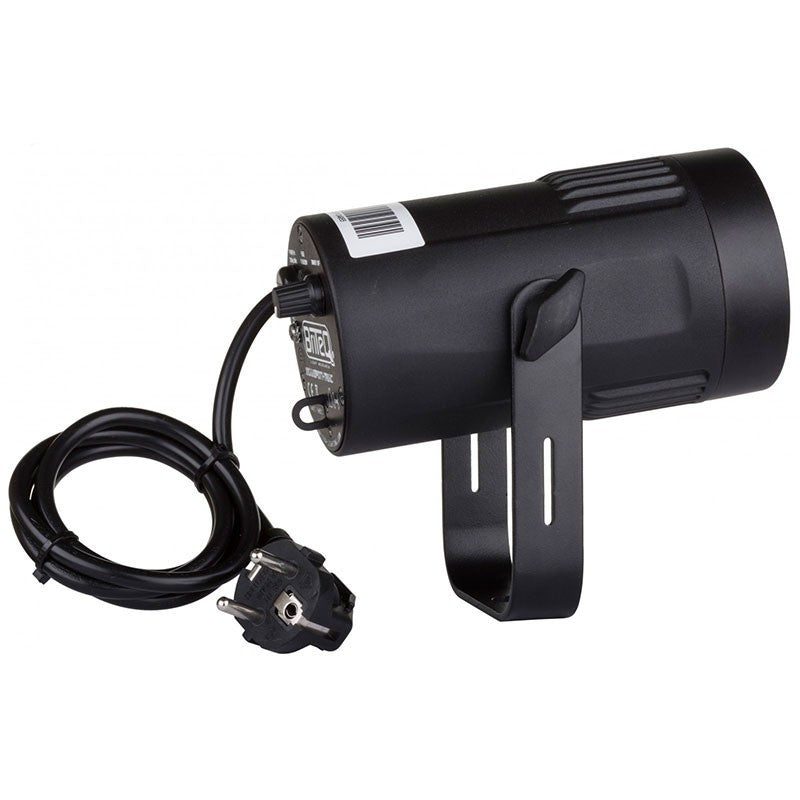 Briteq BEAMSPOT1-TRIAC WW - Proyector LED Pinspot de 15W Blanco Cálido 3200K con Regulación TRIAC y Ópticas de 4°, 10° y 45°