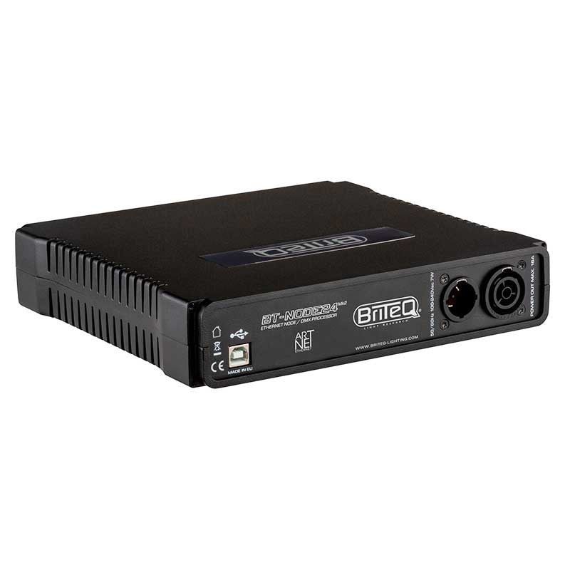 Briteq BT-NODE24 Mk2 - Nodo Ethernet, Art-Net y sACN con 4 Puertos DMX XLR de 5 Pines - Tempo Shop