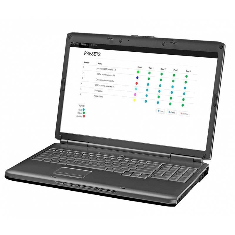 Briteq BT-NODE24 Mk2 - Nodo Ethernet, Art-Net y sACN con 4 Puertos DMX XLR de 5 Pines - Tempo Shop