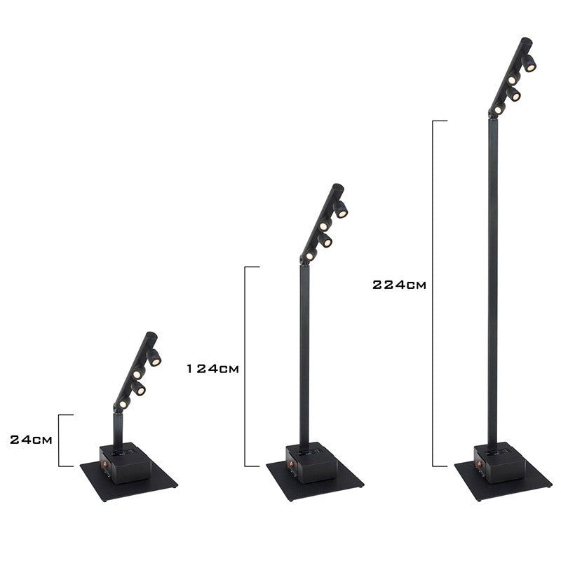 Briteq BTI-AKKUPOLE BLACK - Poste de iluminación 4 LED de 5 W con batería para exteriores IP64 - Tempo Shop