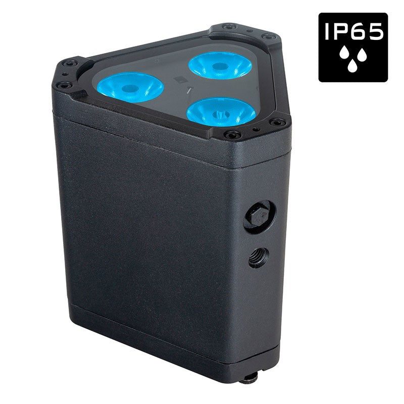 Briteq BTI-TRUSSLITE - Proyector compacto IP65 con 3 LED RGBL de 10W y DMX inalámbrico