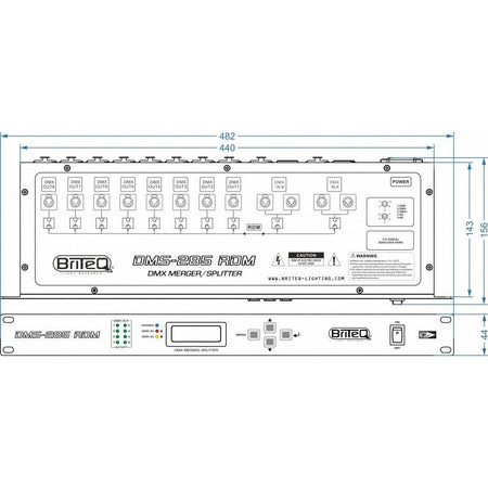 Briteq DMS-285 RDM - Mezclador y Splitter DMX - Tempo Shop