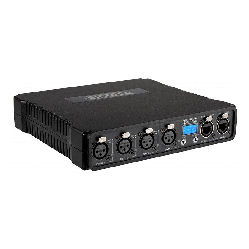 Briteq BT-NODE24 MK2 (3pin XLR) - Nodo Art-Net y sACN de Alta Velocidad con 4 Puertos DMX y Alimentación PoE