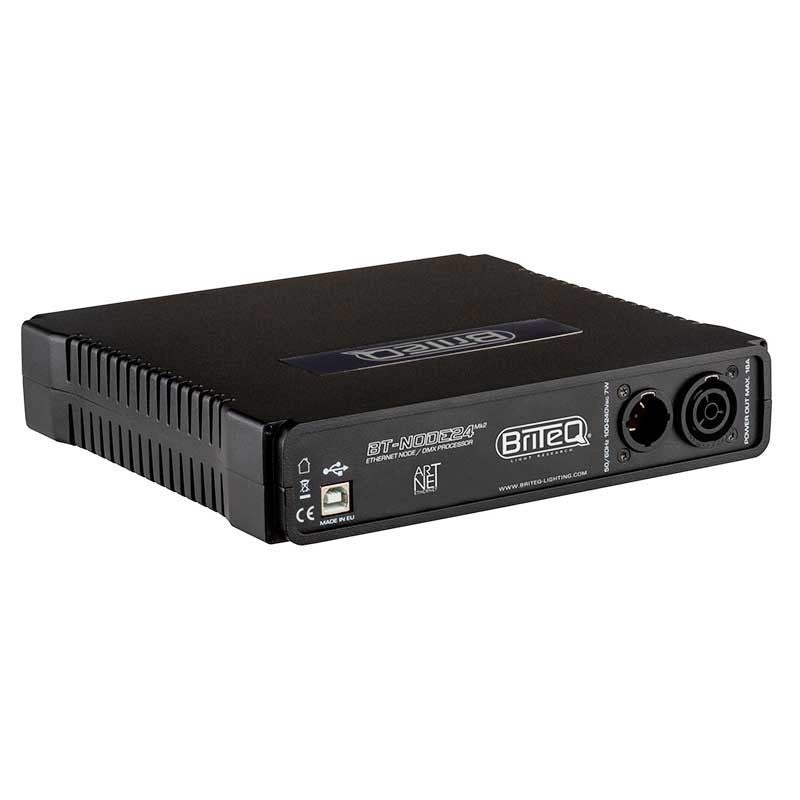 Briteq BT-NODE24 Mk2 - Nodo Ethernet, Art-Net y sACN con 4 Puertos DMX XLR de 5 Pines