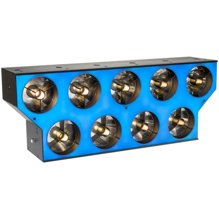 Briteq BT-NONABEAM - Proyector LED estilo Svoboda con 9 lentes de 60W y panel retroiluminado RGB para cortinas de luz