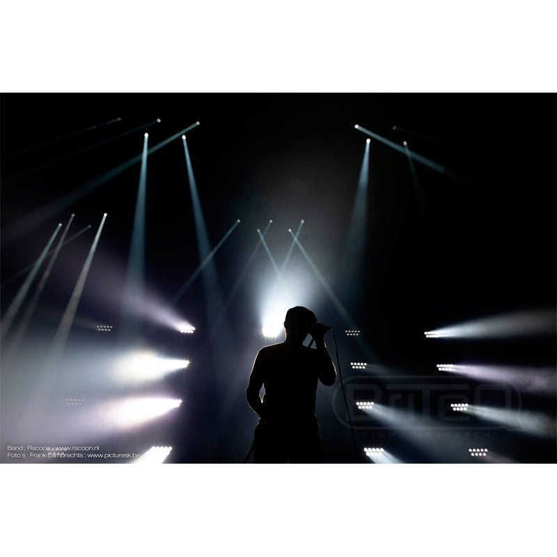 Briteq BT-NONABEAM - Proyector LED estilo Svoboda con 9 lentes de 60W y panel retroiluminado RGB para cortinas de luz