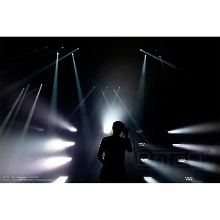 Briteq BT-NONABEAM - Proyector LED estilo Svoboda con 9 lentes de 60W y panel retroiluminado RGB para cortinas de luz