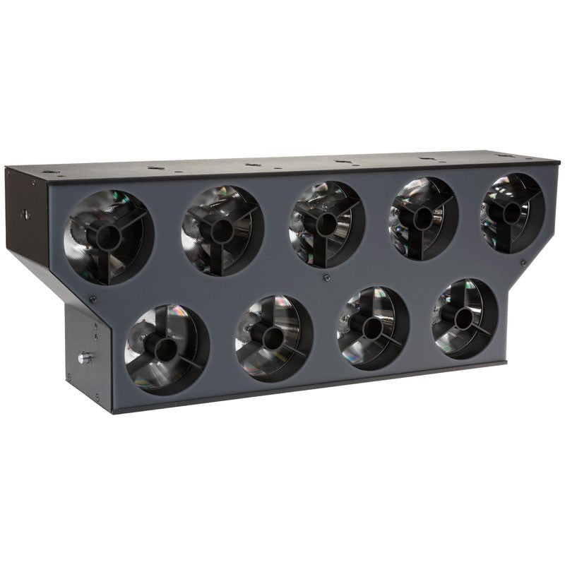 Briteq BT-NONABEAM - Proyector LED estilo Svoboda con 9 lentes de 60W y panel retroiluminado RGB para cortinas de luz