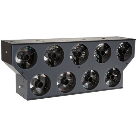 Briteq BT-NONABEAM - Proyector LED estilo Svoboda con 9 lentes de 60W y panel retroiluminado RGB para cortinas de luz