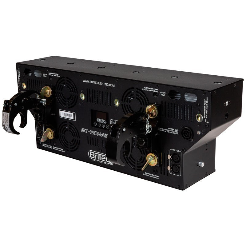 Briteq BT-NONABEAM - Proyector LED estilo Svoboda con 9 lentes de 60W y panel retroiluminado RGB para cortinas de luz