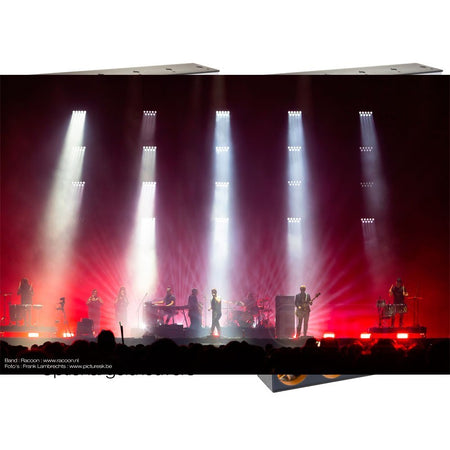 Briteq BT-NONABEAM - Proyector LED estilo Svoboda con 9 lentes de 60W y panel retroiluminado RGB para cortinas de luz