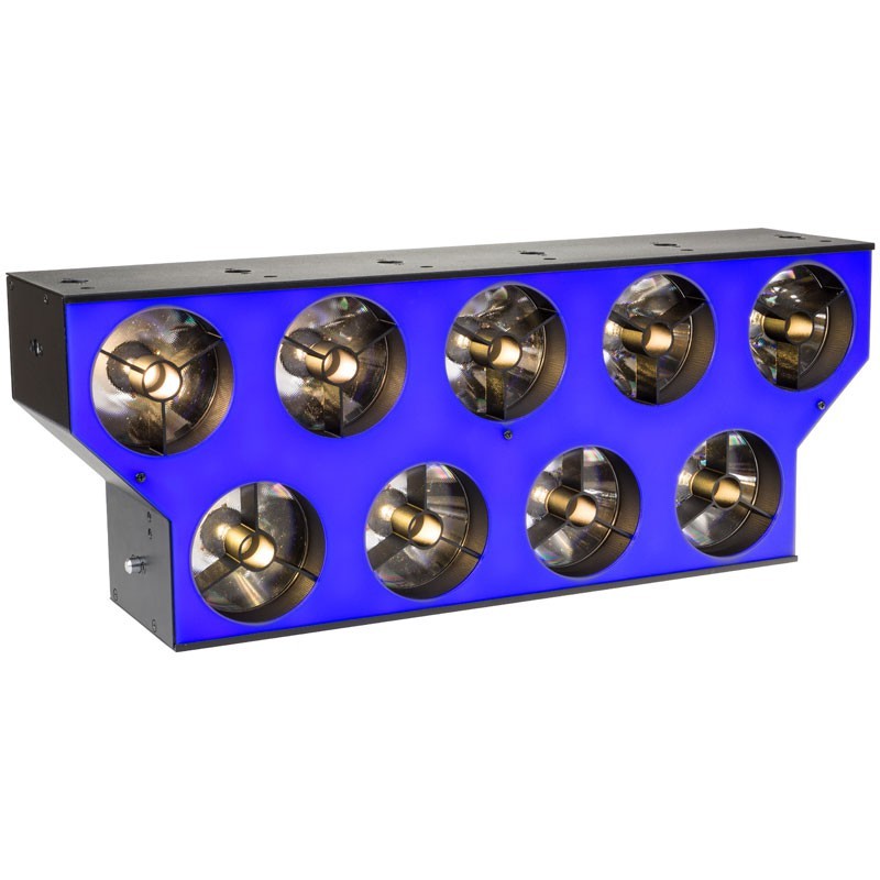 Briteq BT-NONABEAM - Proyector LED estilo Svoboda con 9 lentes de 60W y panel retroiluminado RGB para cortinas de luz