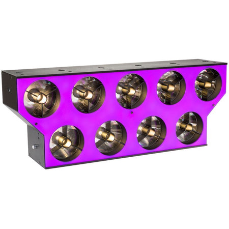 Briteq BT-NONABEAM - Proyector LED estilo Svoboda con 9 lentes de 60W y panel retroiluminado RGB para cortinas de luz