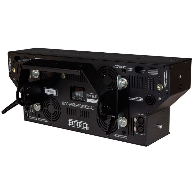 Briteq BT-NONABEAM - Proyector LED estilo Svoboda con 9 lentes de 60W y panel retroiluminado RGB para cortinas de luz