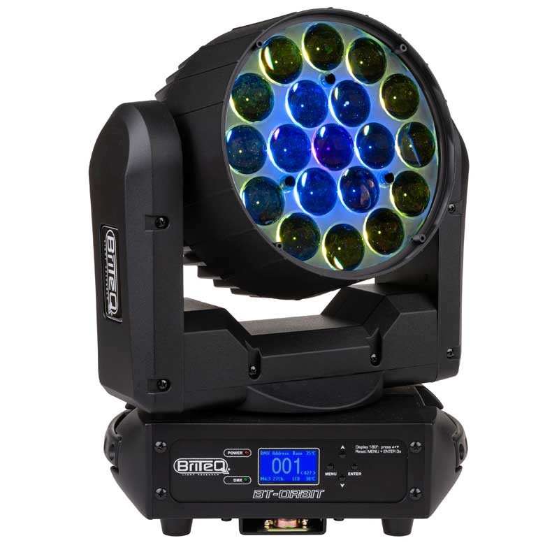 Briteq BT-ORBIT - Cabeza Móvil Wash de 19 LEDs RGBW con Zoom Motorizado