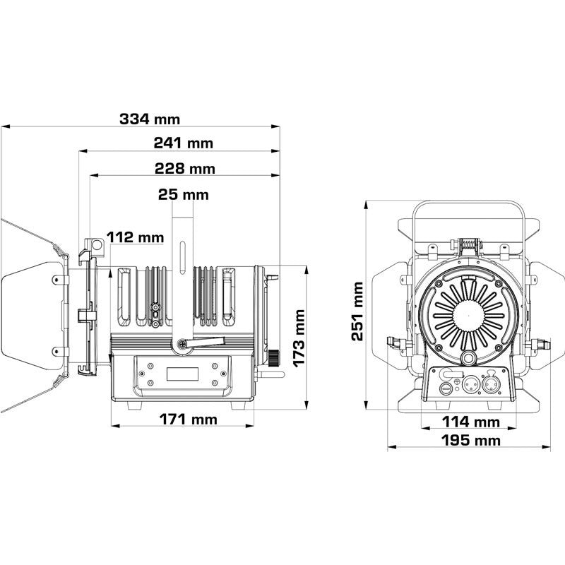 Briteq BT-THEATRE 50WW - Proyector LED PC de 50W para Teatro con Visera (Cuerpo Blanco)