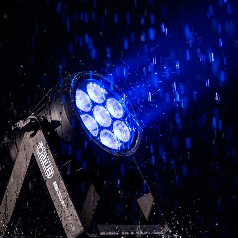Briteq BTI-AKKUBEAMER - Proyector LED Compacto RGBL 10W a Batería
